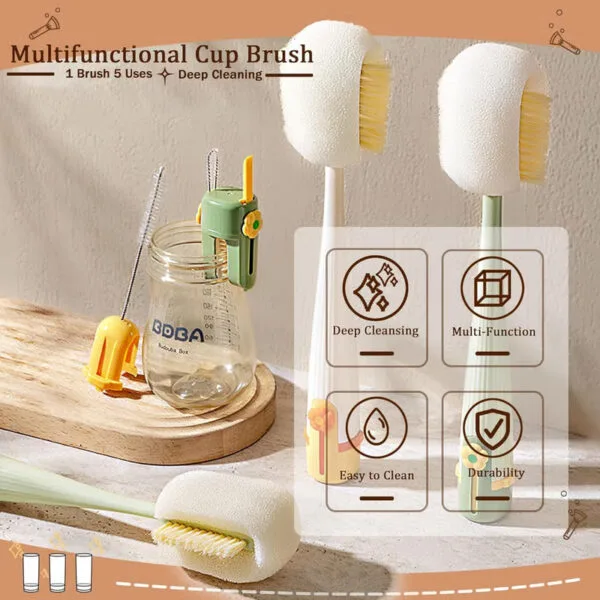 5-in-1 Baby Bottle Cleaning Brush Set