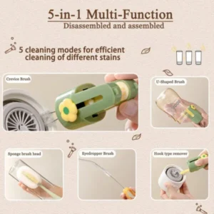 5-in-1 Baby Bottle Cleaning Brush Set