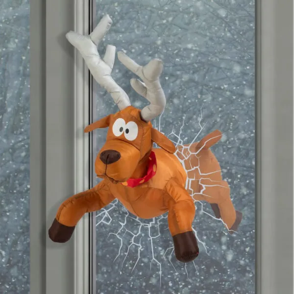 Crashing Santa Window Decoration