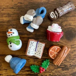 Handmade Ceramic Clock with Interchangeable Charms