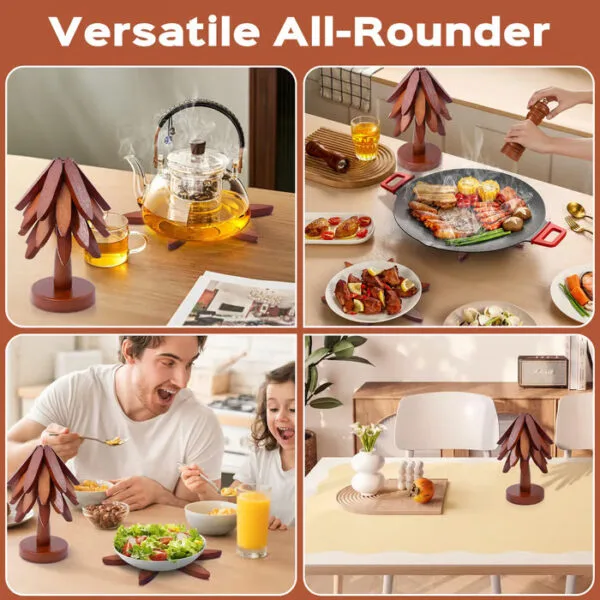 Premium Heat-Resistant Wooden Trivet